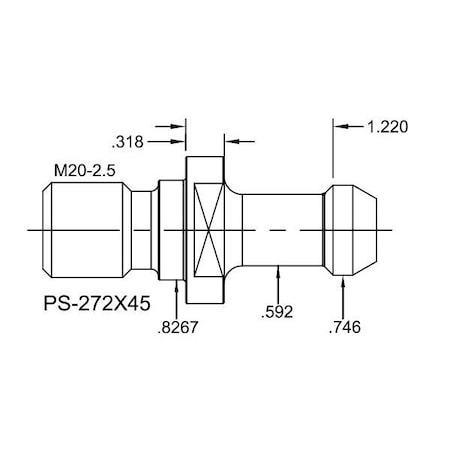 Tj Davies Co Solid Retention Knob PS-272X45